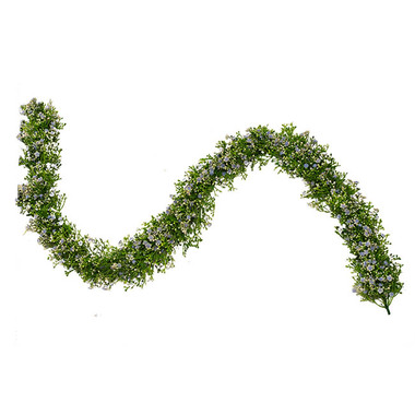 Artificial Garlands - Gypsophila Babys Breath Garland Blue (10cmWx135cmL)