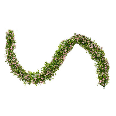 Artificial Garlands - Gypsophila Babys Breath Garland Soft Pink (10cmWx135cmL)