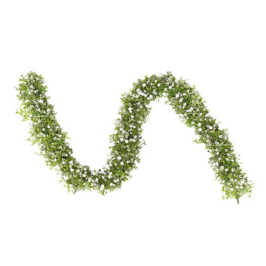 Artificial Garlands - Gypsophila Babys Breath Garland White (10cmWx135cmL)