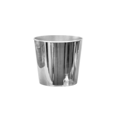 Flora Flower Pots & Planters - Flora Chrome Pot Round (13Dx11.5cmH) Silver