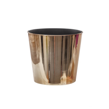 Flora Flower Pots & Planters - Flora Chrome Pot Round (15.5Dx13cmH) Rose Gold