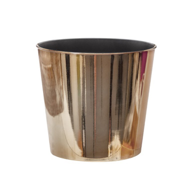 Flora Flower Pots & Planters - Flora Chrome Pot Round (17Dx15.5cmH) Rose Gold