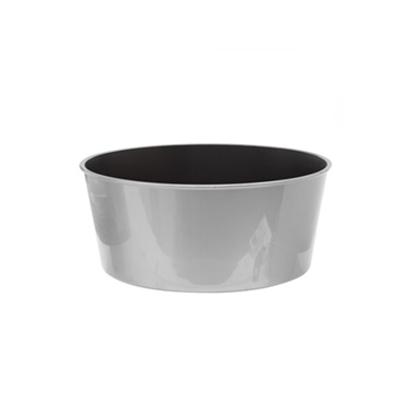 Flora Flower Pots & Planters - Flora Round Bowl (29Dx14cmH) Metallic Silver