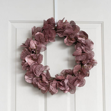 Artificial Wreaths - Lunari Leaf Rattan Wreath Dusty Pink (45cmD)