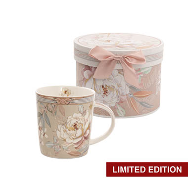 Mugs - Peony Porcelain Large Mug Gift Set Pink (13x9.5cm)