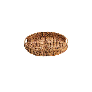 Decorative Trays - Bellagio Round Hyacinth Woven Tray Natural (30x30x5cm)