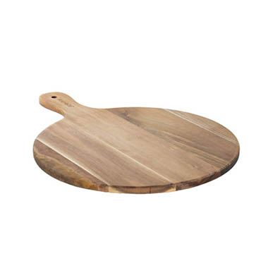 Serving Board - Acacia Wood Round Paddle Serving Board Brown (52.6x38x1.5cm)