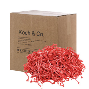 Shredded Paper - Shredded Paper Food Grade 3mm Red 1kg Box