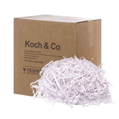 Shredded Paper - Shredded Paper Food Grade 3mm White 1kg Box