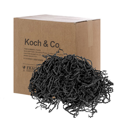 Shredded Paper - Premium Shredded Paper Filler Crinkle Cut Black 5kg Box