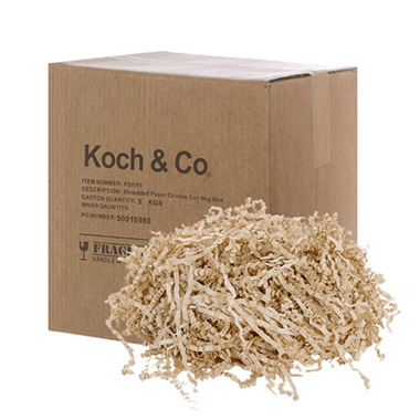 Shredded Paper - Premium Shredded Paper Fill Crinkle Cut Brown Kraft 5kg Box