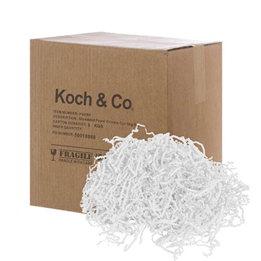 Shredded Paper - Premium Shredded Paper Filler Crinkle Cut White 5kg Box