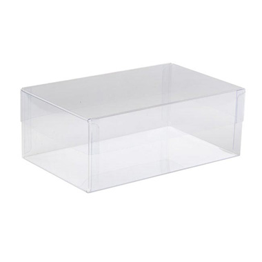 Acetate Corsage Bomboniere Box - Cello Acetate PVC Corsage Box (8x13.5x5cmH) Rectangle Clear