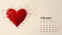 February 2025 Calendar Wallpaper 4