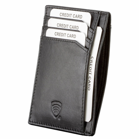 RFID Card Holder - 4 Card Slots - Note Section - ID Window - SLIM