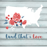 Free Floral USA Printable