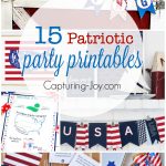 Fun patriotic party printables for your 4th of July party. | Capturing-Joy.com