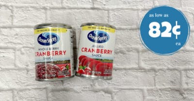 Ocean Spray Canned Cranberries kroger krazy