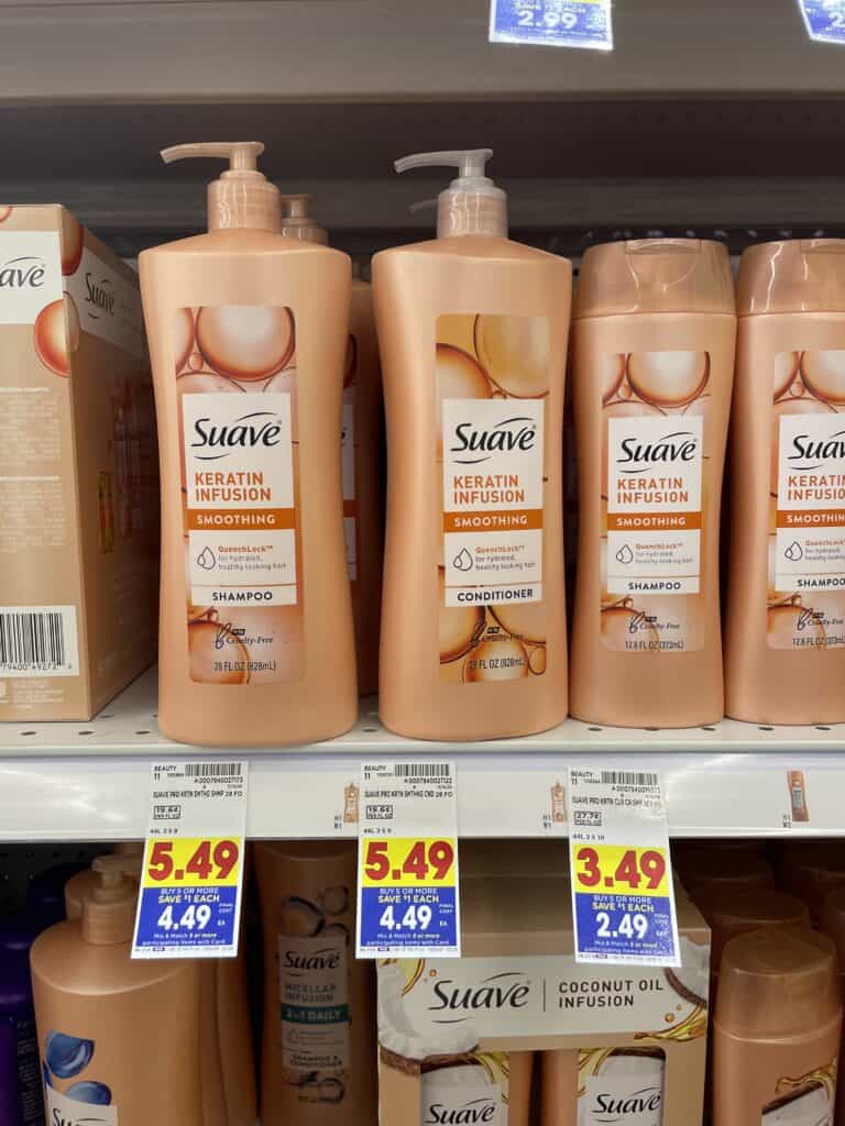 suave shampoo and contioner kroger shelf image (1)