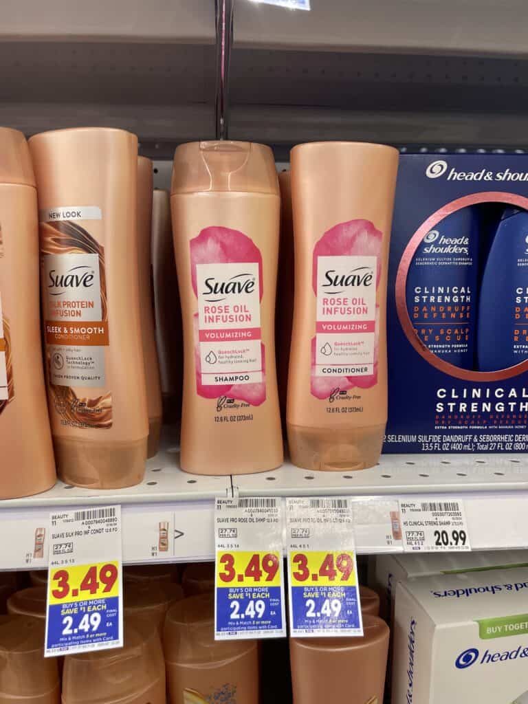 suave shampoo and contioner kroger shelf image (1)