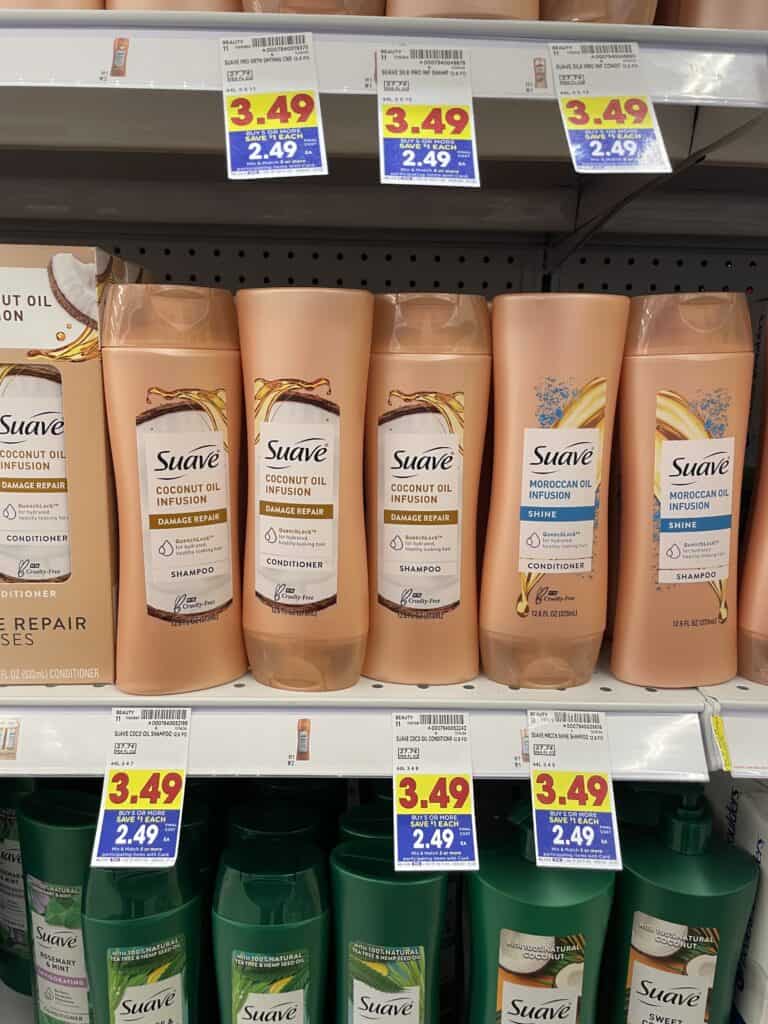 suave shampoo and contioner kroger shelf image (1)