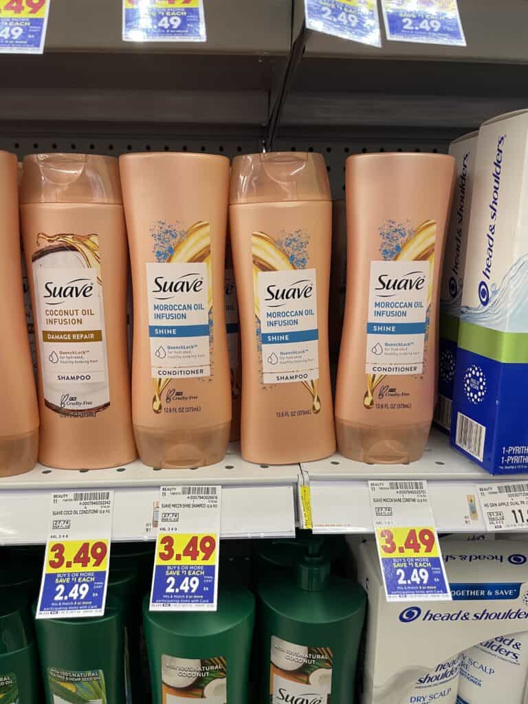 suave shampoo and contioner kroger shelf image (1)