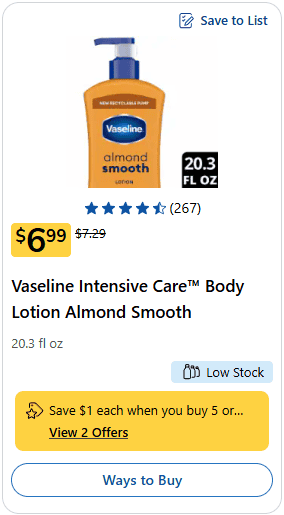 vaseline lotion kroger price image 2