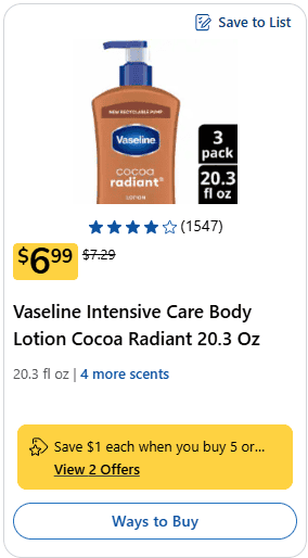 vaseline lotion kroger price image 2