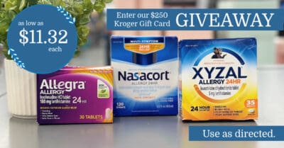 Allegra Nasacort and Xyzal Allergy Kroger Krazy