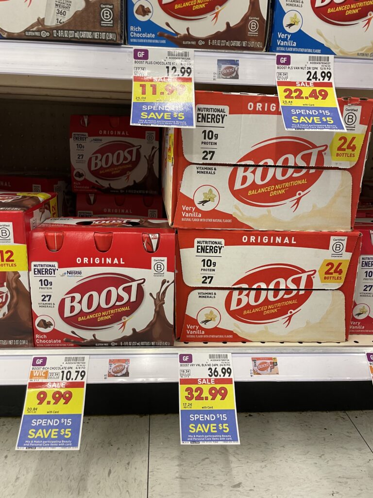 BOOST Drinks Kroger Shelf Images