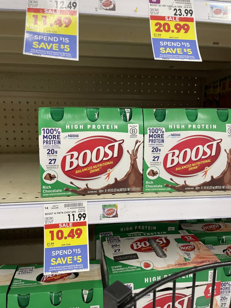 BOOST Drinks Kroger Shelf Images