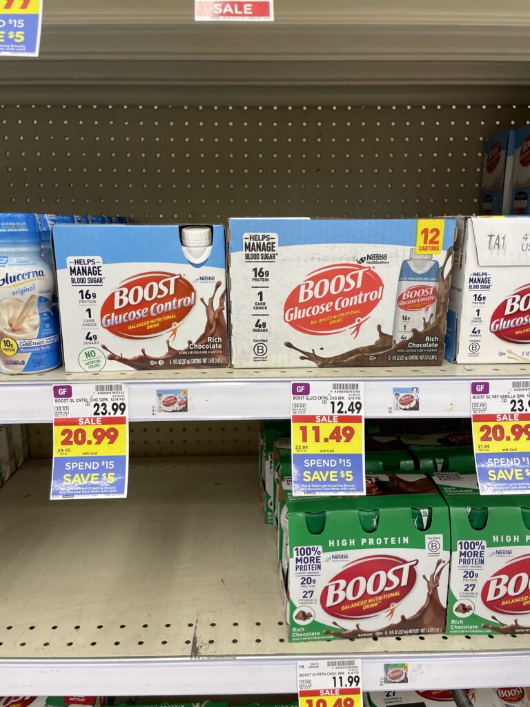 BOOST Drinks Kroger Shelf Images