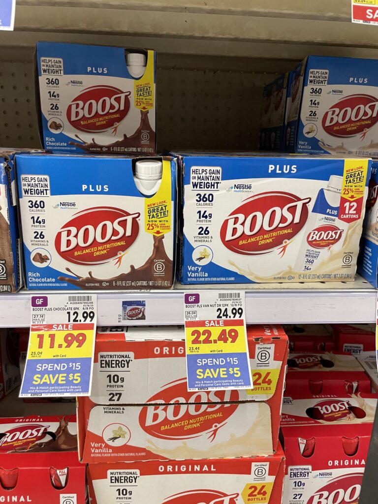 BOOST Drinks Kroger Shelf Images