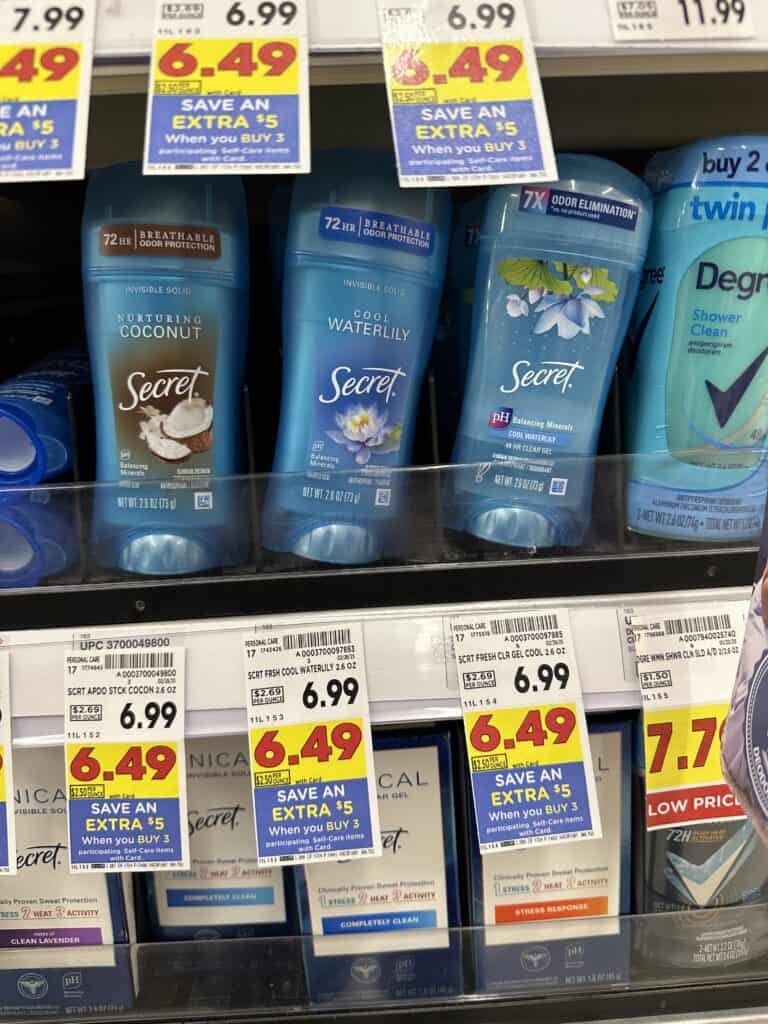 secret deodorant kroger shelf image (1)