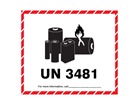 UN3481 lithium ion battery label