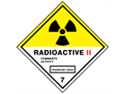 Radioactive 11 7 hazard warning diamond sign