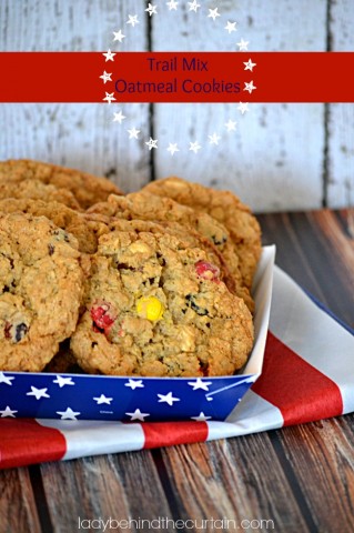 Chewy Trail Mix Oatmeal Cookies