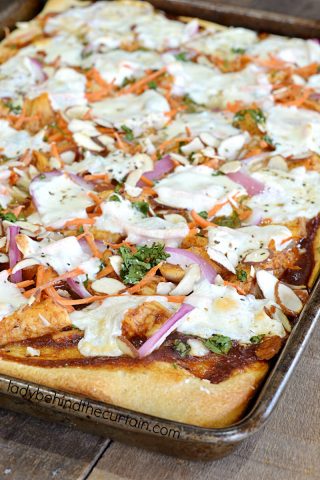 Copycat California Kitchen Barbecue Chicken Pizza Slab Pie