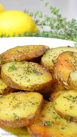 Leftover Baked Potato-Lemon and Thyme Fried Potatoes