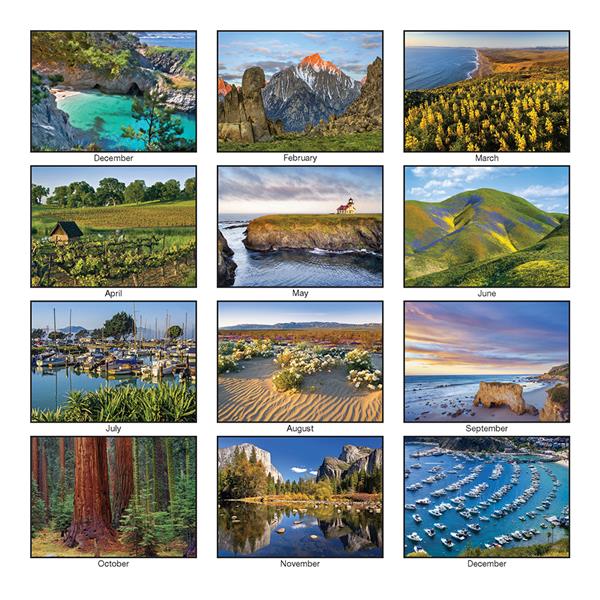 Wall Calendar - Monthly - California