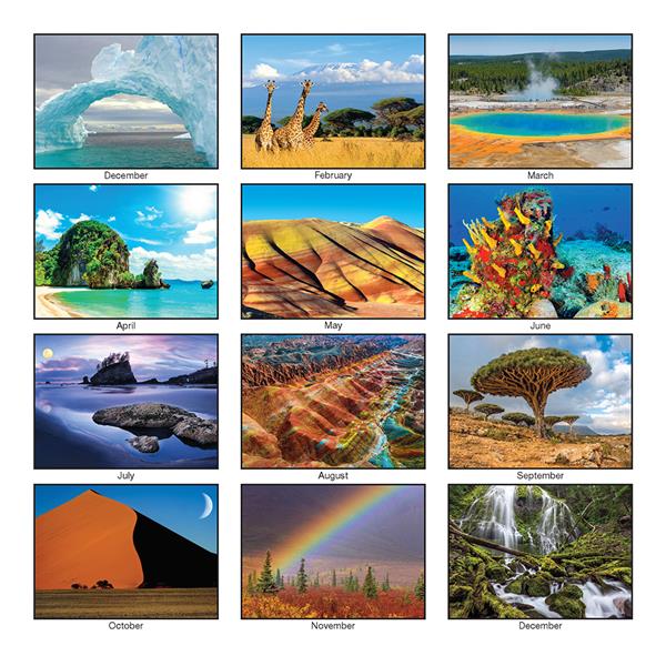 Wall Calendar - Monthly - Earth