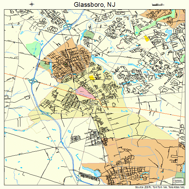 Glassboro, NJ street map