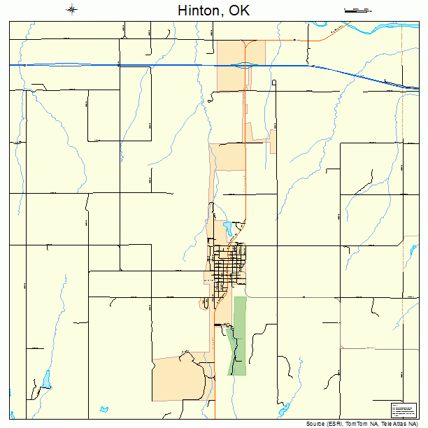 Hinton, OK street map