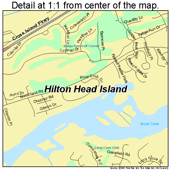 Hilton Head Island South Carolina Street Map 4534045