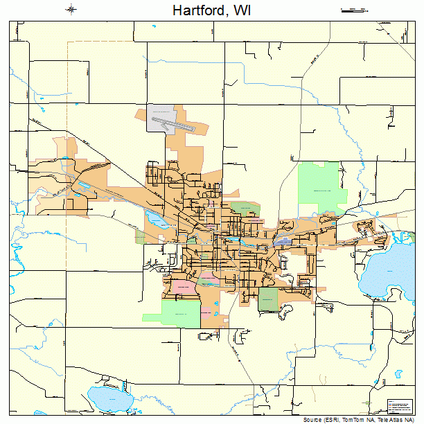 Hartford, WI street map