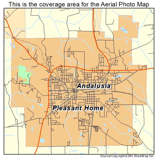 Andalusia, AL location map 