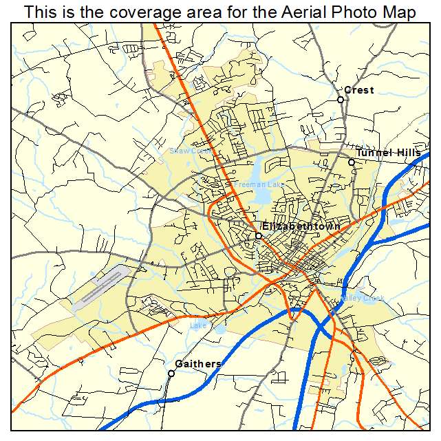 Elizabethtown, KY location map 