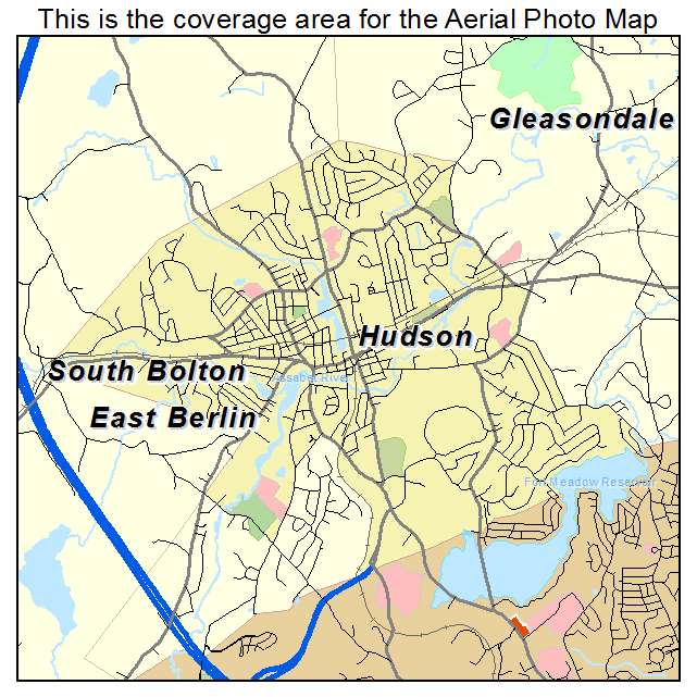 Hudson, MA location map 