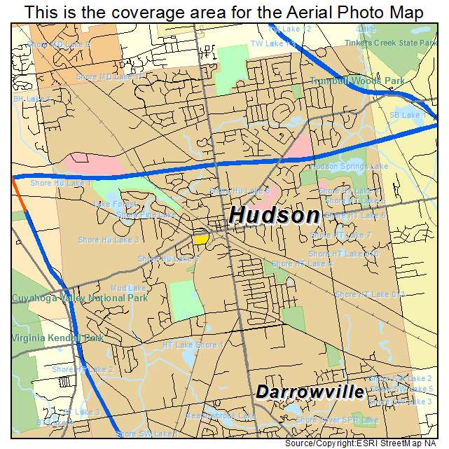 Hudson, OH location map 