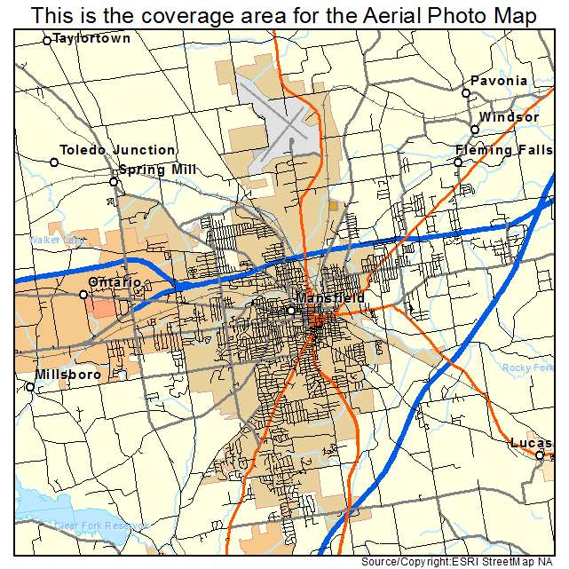 Mansfield, OH location map 